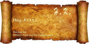 Hey Kitti névjegykártya
